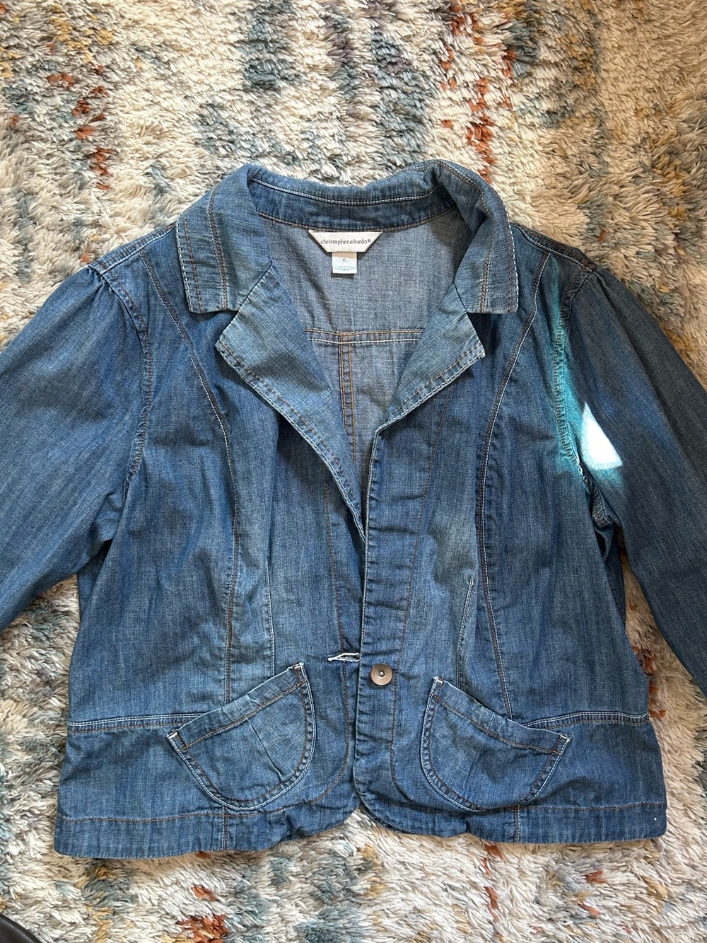 Denim Jacket - Blue Lightweight Women's Coat